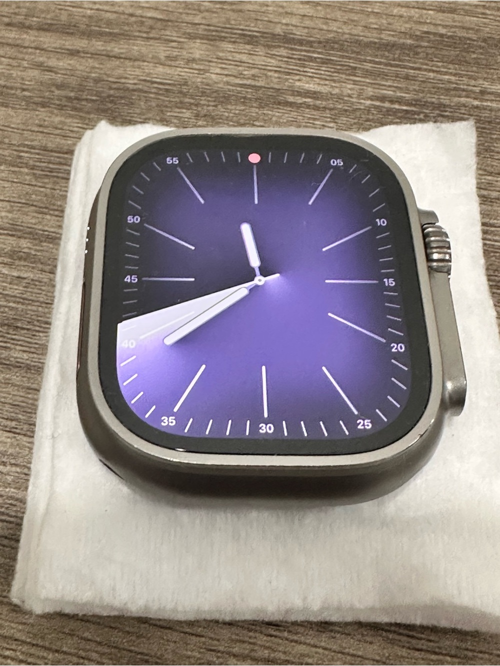 Apple Watch Ultra 2 Titanium with Stainless Steel Band, Charger.